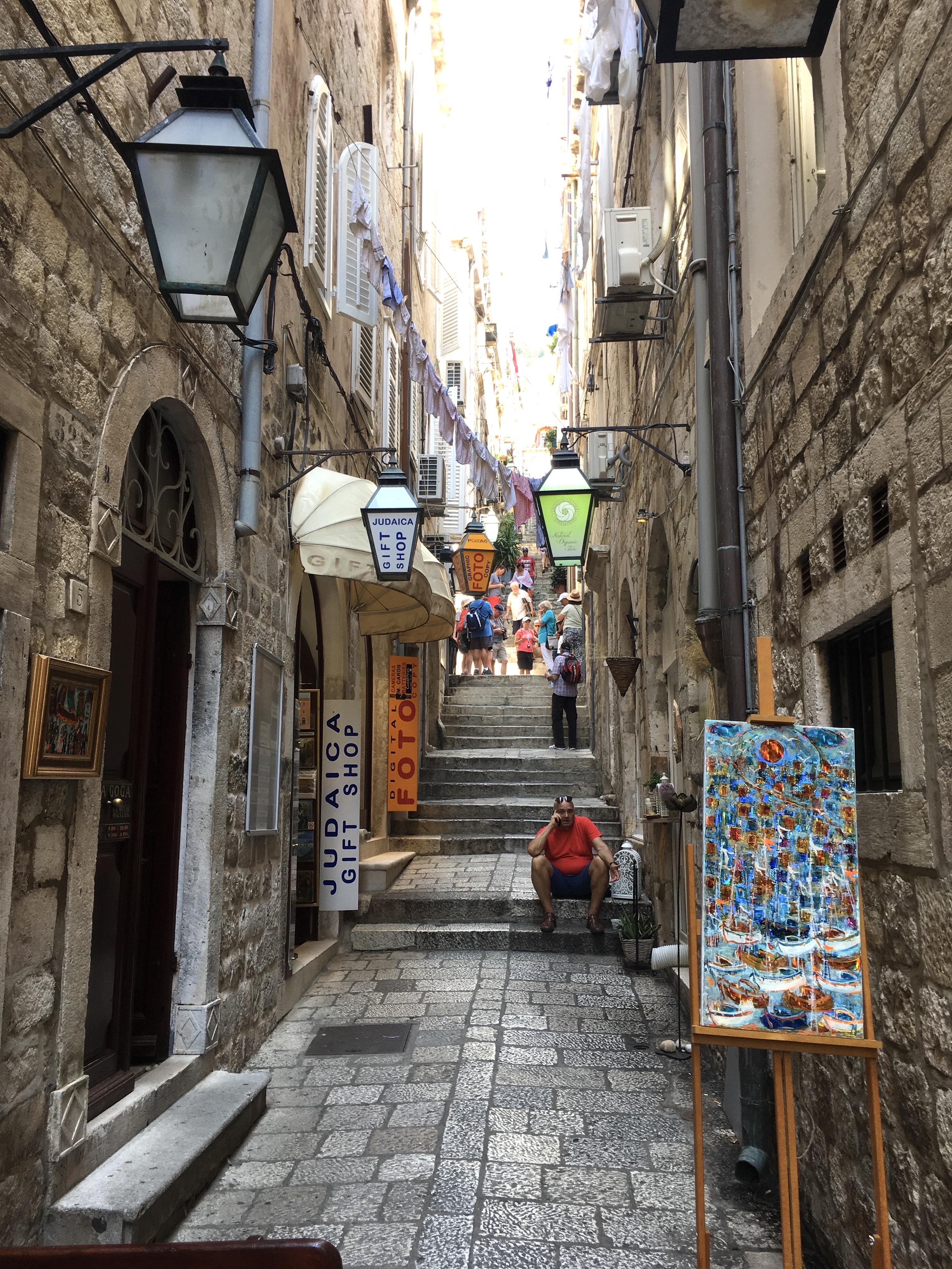 Croatia, Dubrovnik, stairs in Old City