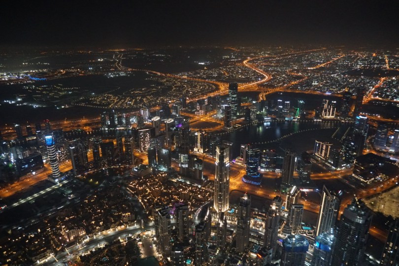 At The Top, Burj Khalifa, downtown Dubai by night