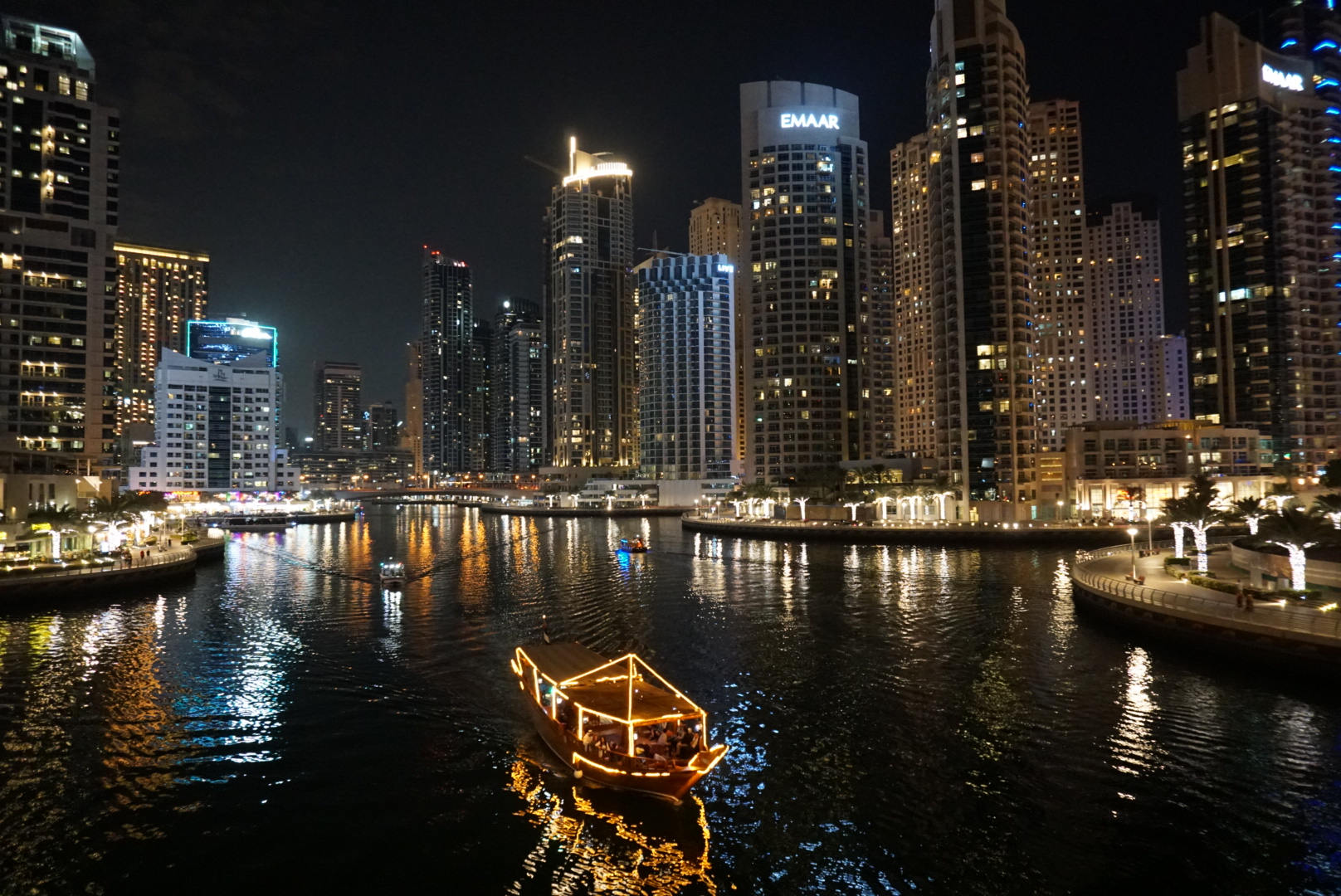 Dubai Marina view by night