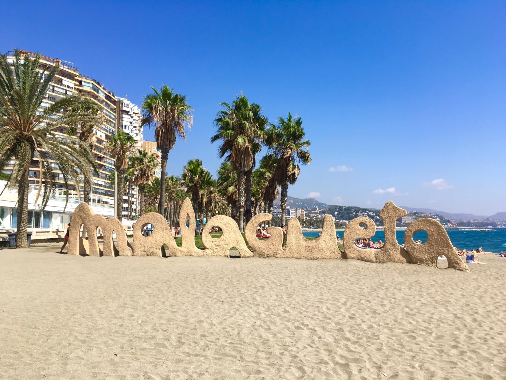 La Malagueta Beach, Malaga, Spain